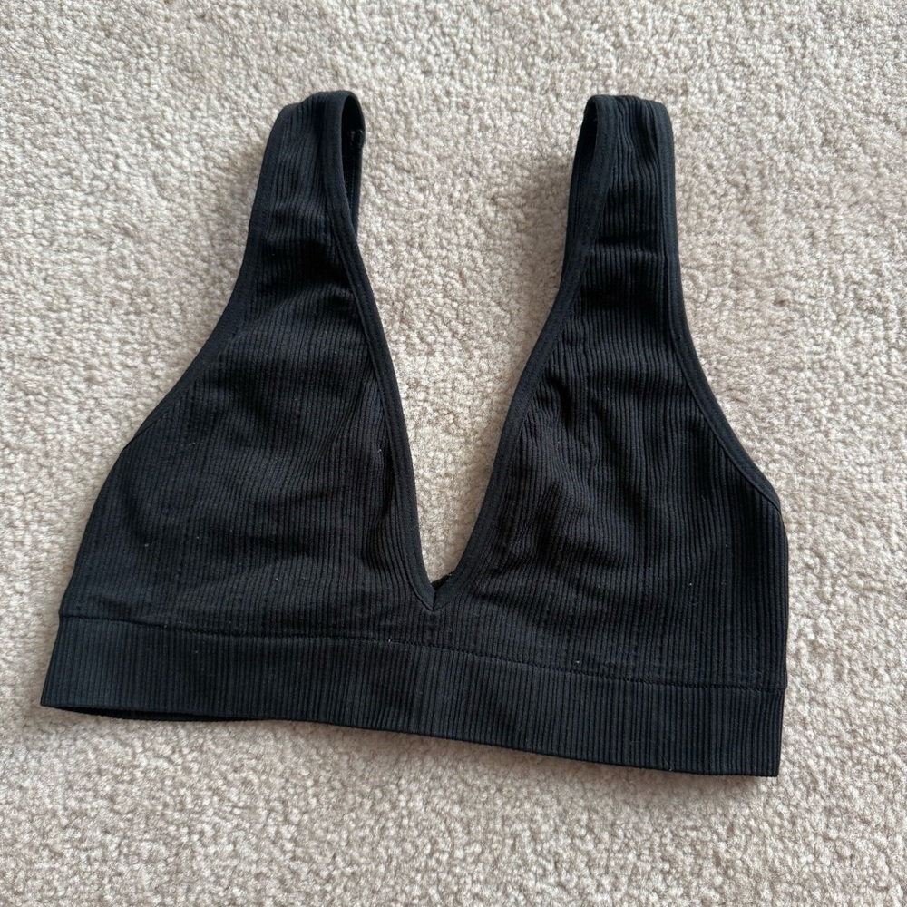 PINK Victoria Secret - Black Ribbed Women's Bralette XS
